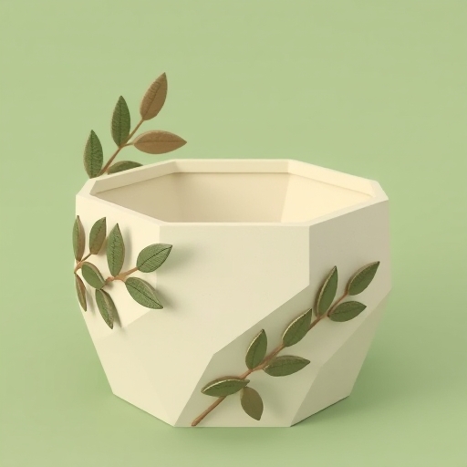 Geometric storage box with modern patterns